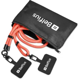 Altitude Fusion Crossbody & Wrist Phone Strap Set in Pouch - Set Coral